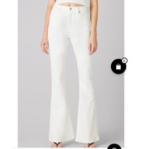 NWT Hudson Holly Flare white denim size 31